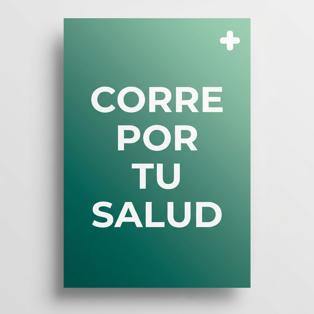 Cartel Corre por tu salud