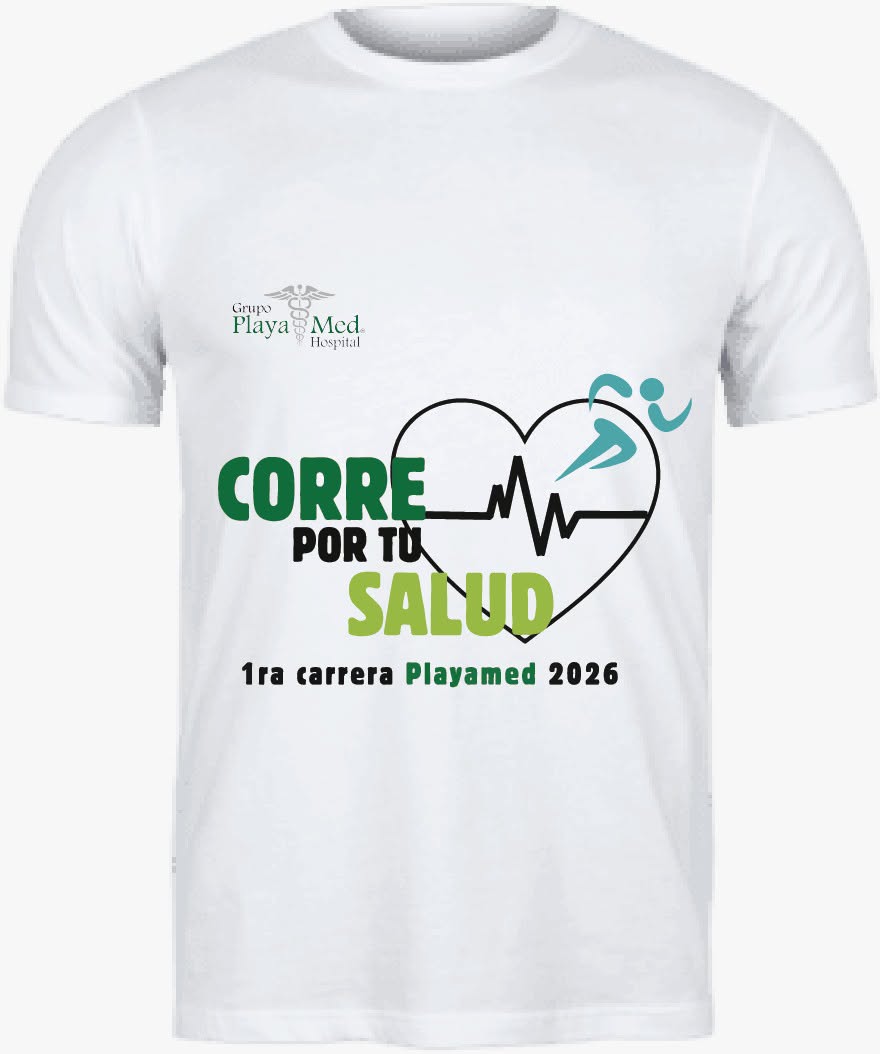 Playera oficial de la Carrera Hospital Playa Med - Corre por tu salud